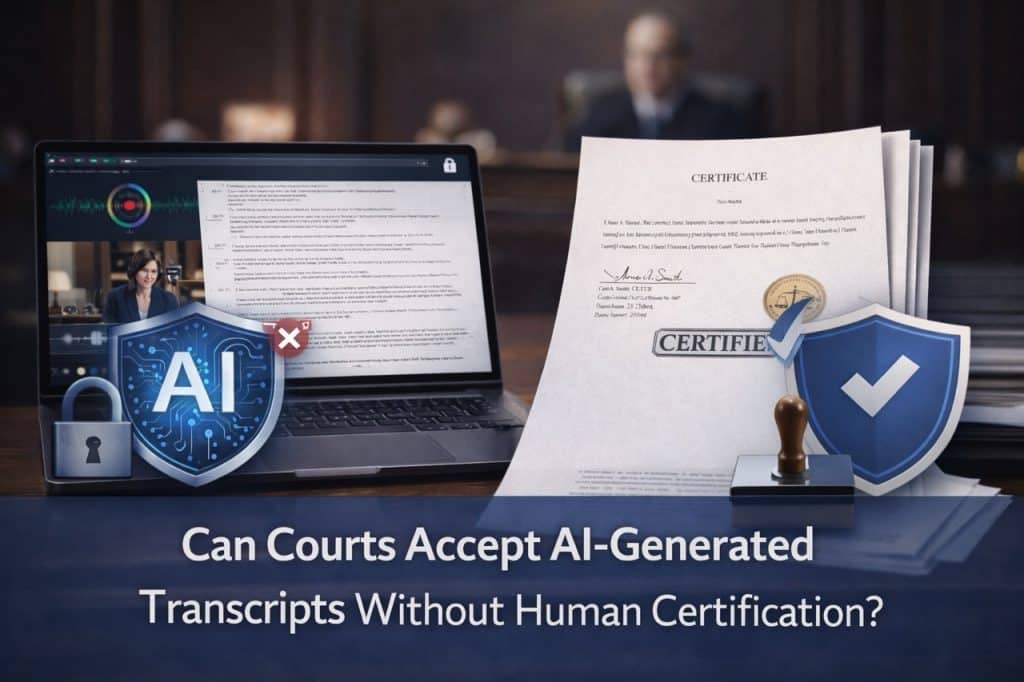 Can Courts Accept AI-Generated Transcripts Without Human Certification?