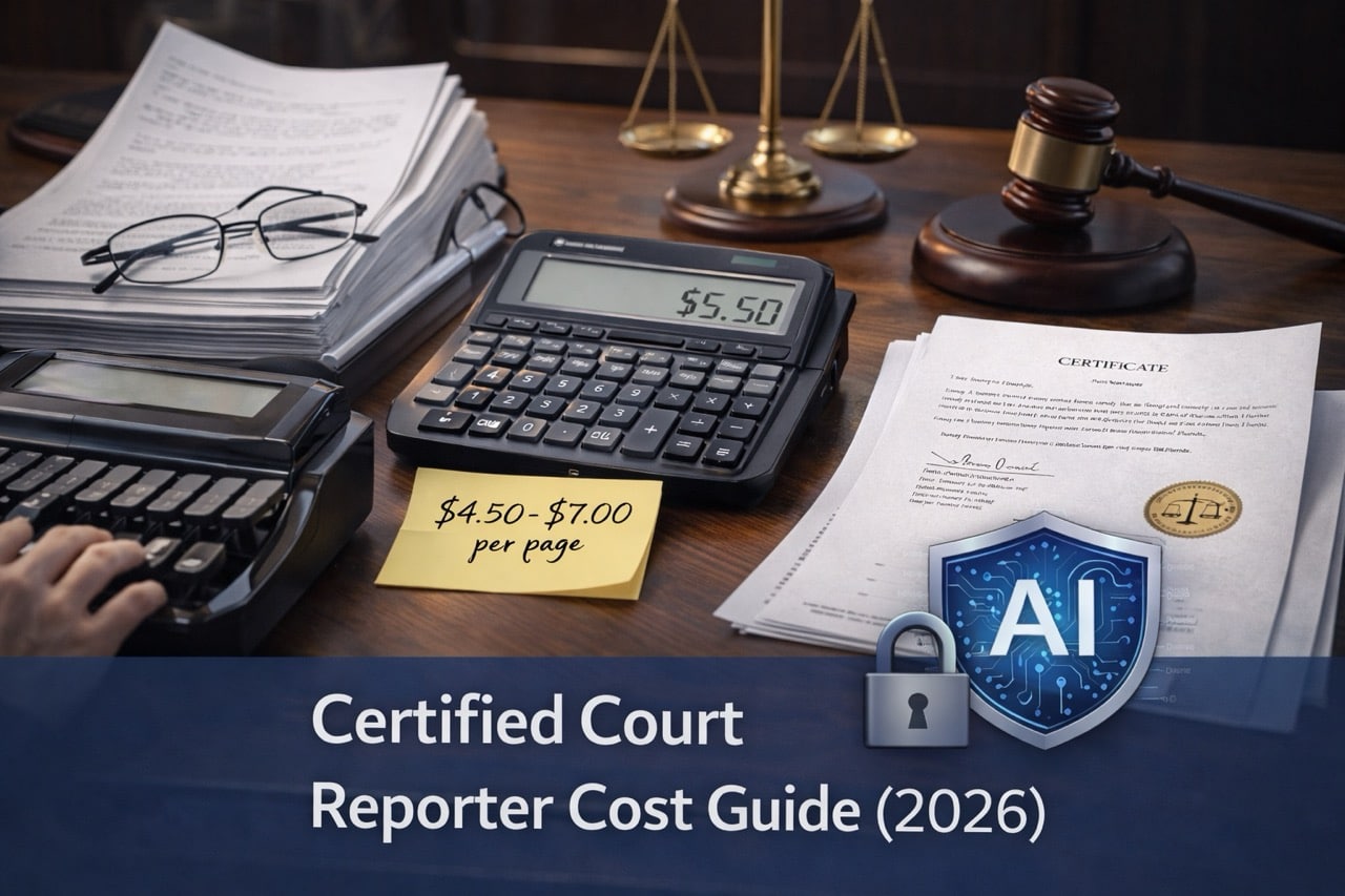 Certified Court Reporter Cost Guide (2026) | CourtScribes