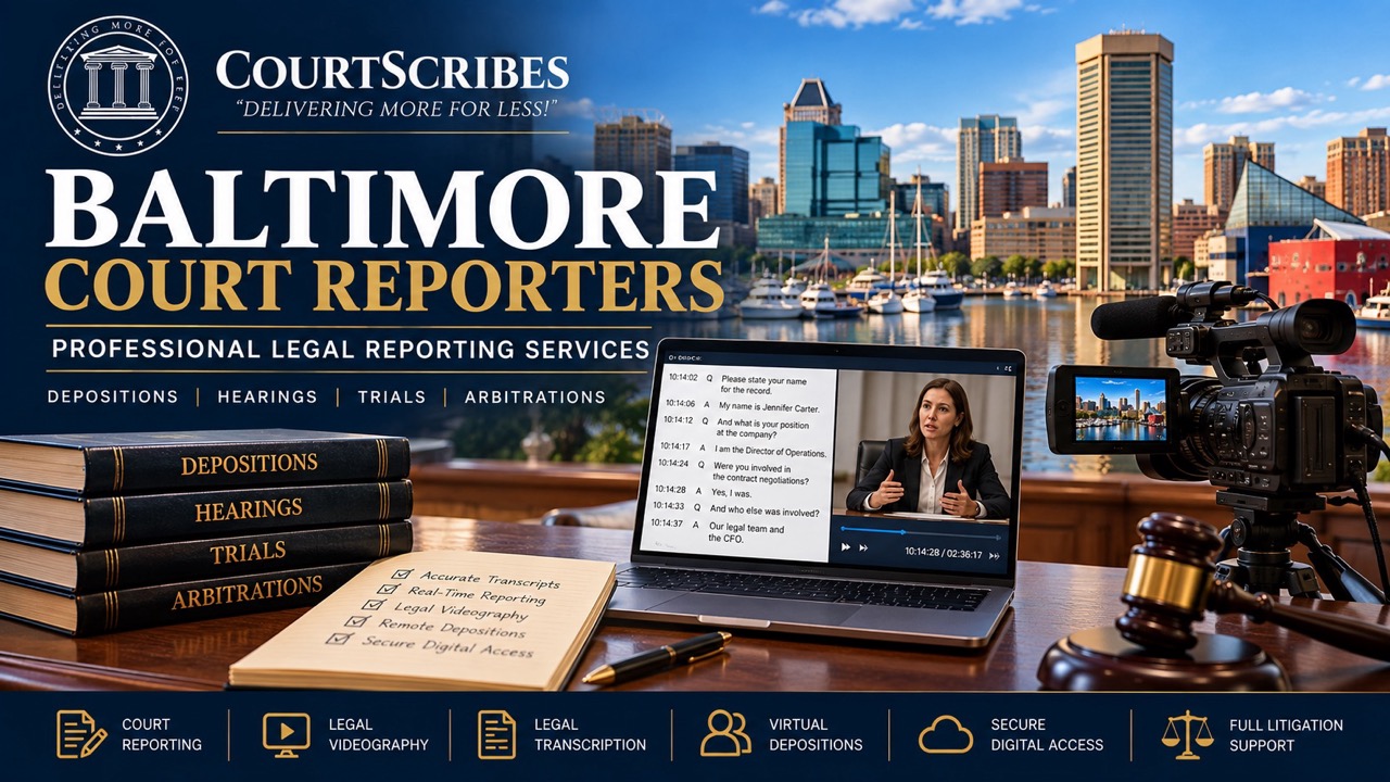 Professional Court Reporters in Baltimore, MD | CourtScribes